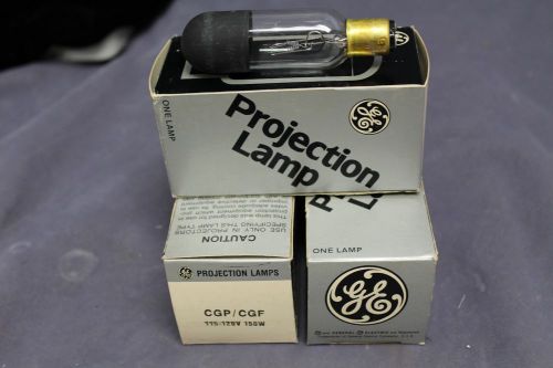GE CGP CGF Projection Lamp Bulb 115 - 120v 150w Lot of 3