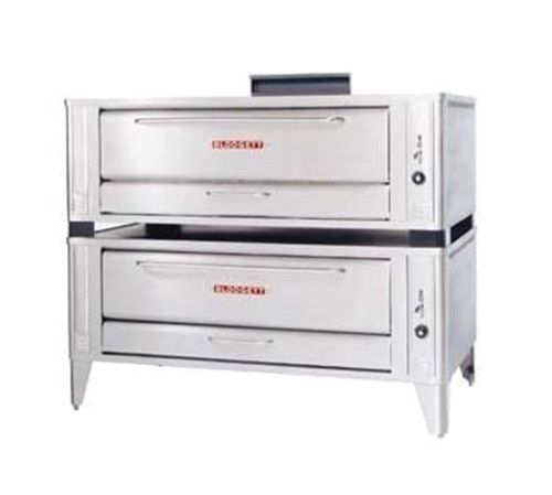 Blodgett 1060 DOUBLE Pizza Oven deck-type Gas 60&#034;W x 37&#034;D deck interior (2)...