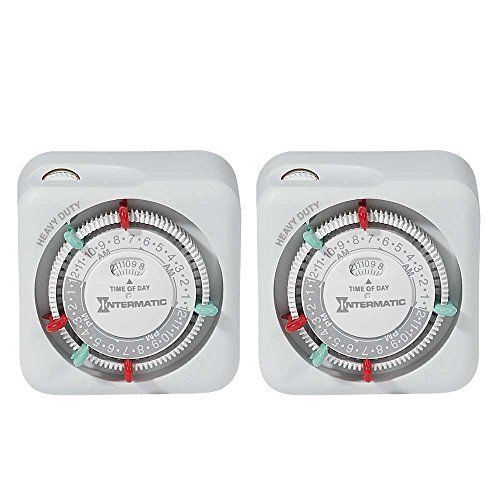 2 Pack 15 Amp Heavy Duty Grounded Timer Countdown Auto Electricity Energy Saver