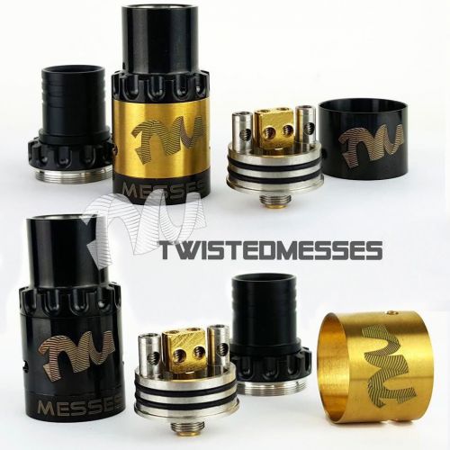 Best New TWISTED MESSES RDA Tank BLACK GOLD EDITION - AUTHENTIC Limited Edition