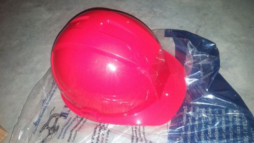 Liberty DuraShell HDPE Cap Style Hard Hat 6 Point Ratchet Red case of 6