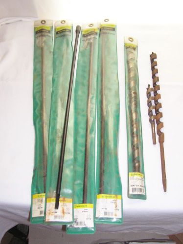 4 GREENLEE BIT EXTENSION 24 INCH 5/16 CAT. NO. 902-24 AND NAIL EATER BITS