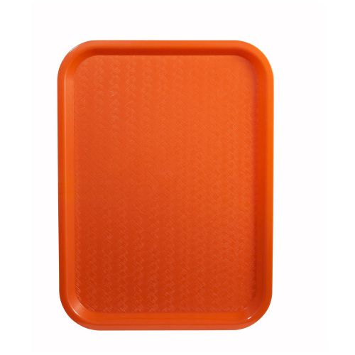 Winco FFT-1216O Premium Plastic Fast Food Tray 12 x 16 (Orange)