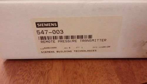 NEW Siemens 547-003 Remote Pressure Transmitter