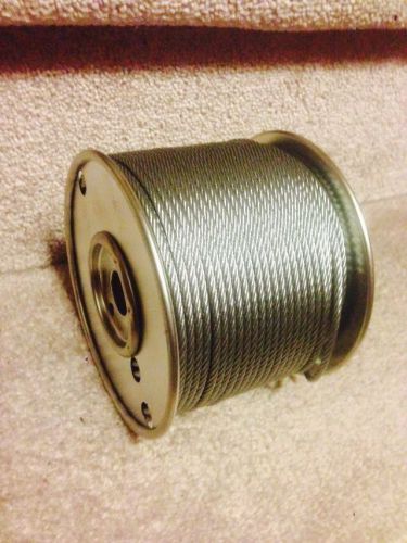 1/16&#034; stainless steel wire rope cable, 7x7 - 100ft coil for sale