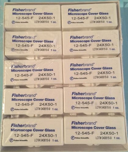 Fisher Scientific Fisherbrand Microscope Cover Slips 10 pack 12-545-F 24x50-1