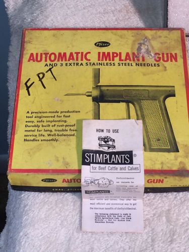 Pfizer Implant Gun Automatic Stimplants for Beef VINTAGE Live Stock Tool