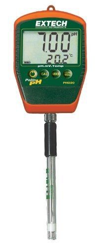 Extech PH220-S pH Meter, Palm pH with Stick Electrode