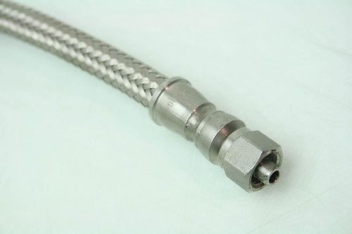Swagelok 316 Stainless Steel SS-FL4TA4TA4-24 Convoluted Braided Hose 24&#034; Long