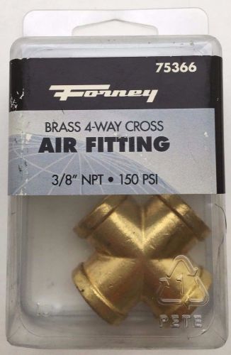 Forney Air Line Accessories #75366, Brass 4-way Cross, 3/8&#034; Female NPT, 150 PSI
