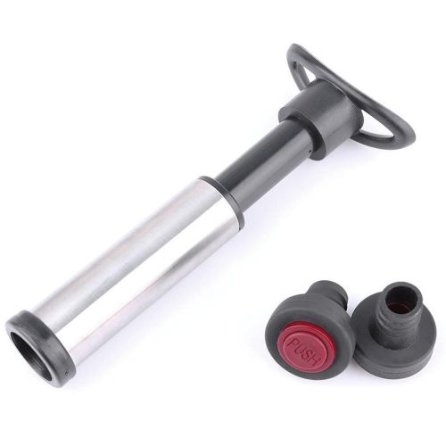 Stainless bottle vacuum preserver saver sealer pump with 2 stoppers for sale