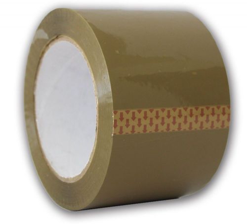 4-rolls packing tape 3&#034;x110 yds 2.0 mil - bopp material (tan) - strong carton... for sale