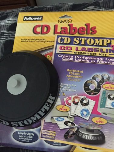 CD Stomper Pro CD DVD Labeling System With Package Of 70+ Extra Fellows Labels .