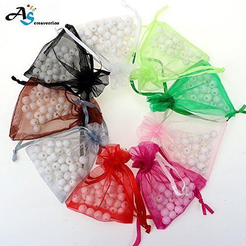 A&amp;S Creavention? 96 Organza Drawstring Pouches Gift Bags Assorted Colors 4x5&#034; As