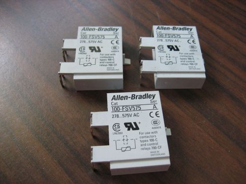 Lot of 3 Allen Bradley 100-FSV575 Surge Supressors