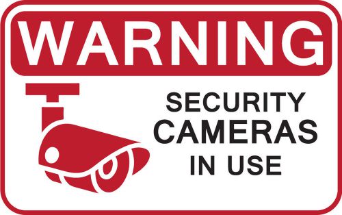 SET OF 6 - Video Surveillance Security Stickers