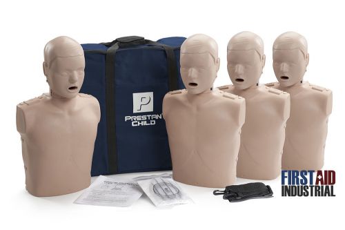 Prestan Child CPR AED Training Manikin Medium Skin 4 Pack Mannequin PP-CM-400-MS