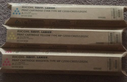 Genuine New Ricoh Savin Lanier Toner Set C2550/C9025/LD525C/
