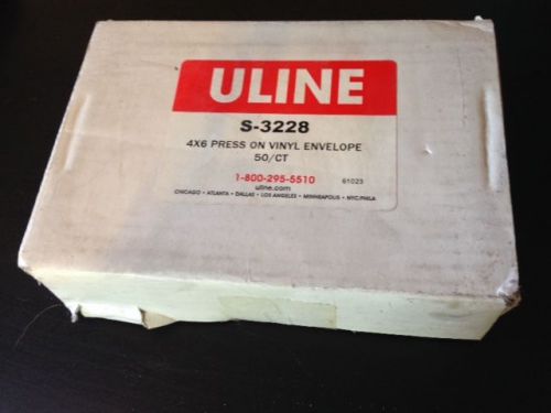 ULINE S-3228 4x6 PRESS ON VINYL ENVELOPES PART/BOX