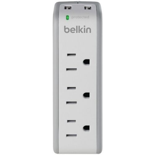 Belkin BZ103050-TVL 3-Outlet Mini Surge Protector w/2 USB Ports