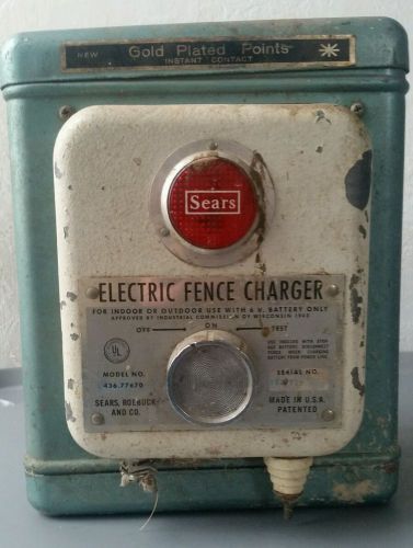Antique Sears Electric Fence Charger Gold Plated Points Model # 436.77670