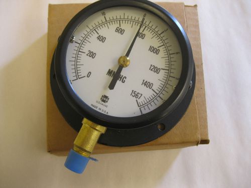 5801-30 usg gauge hg vac 30&#034; 15psi, 0-1567 mm hg, 1/4 npt, 3.5&#034; for sale
