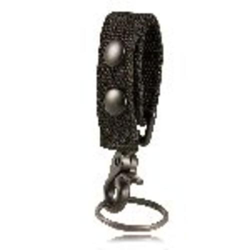 Boston Leather 5436-5 Deluxe Belt Keeper Key Ring Snap Woven Ballistic Nylon