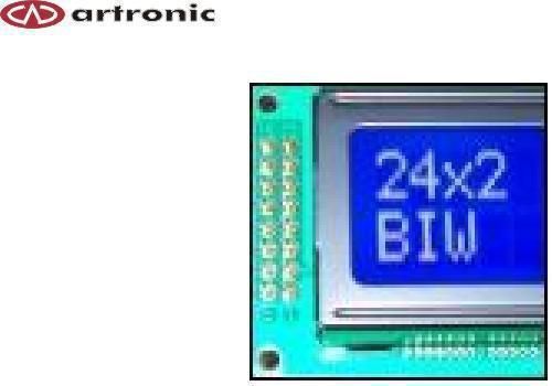 ART-US New LCD 2x24 with LED b/l - W/B (HD44780 standard) [ABC024002A13-BLW-R