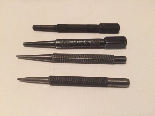 4pc Center Punch Set - Starrett, Stanley, Craftsman Machinist Woodworker