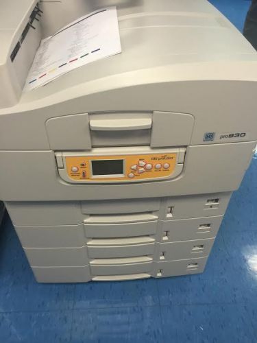 OKI DATA PRO930 DIGITAL COLOR PRINTER WITH HIGH CAPACITY PAPER FEEDER USED