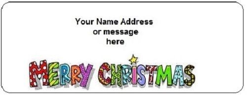 30 Personalized Return Address Labels Christmas Buy 3 get 1 free (nc26)
