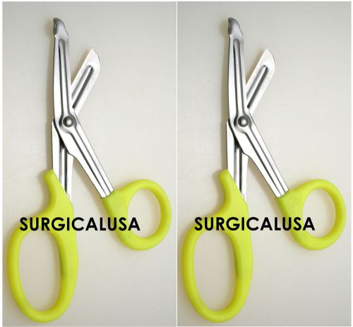 2 Universal Utility Scissors 7.25&#034; Yellow Handle NEW SurgicalUSA Instruments