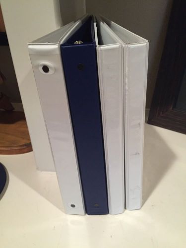 LOT Of 4, Hardcover Binders!! (2) 1&#034; And (2) 1/2&#034;