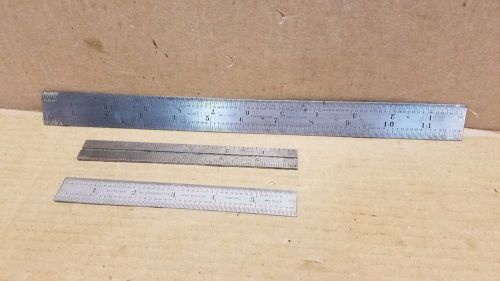 3 starrett rulers: 6&#034; blade for combination ruler, no.603 12&#034; &amp; no c604re 6&#034; for sale