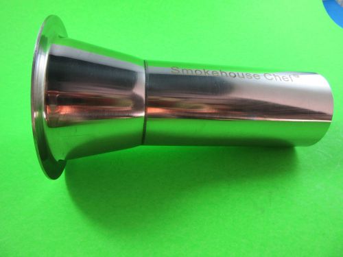 #32 Wide mouth meat grinder stuffing tube funnel STAINLESS STEEL 6&#034; long x 2&#034;