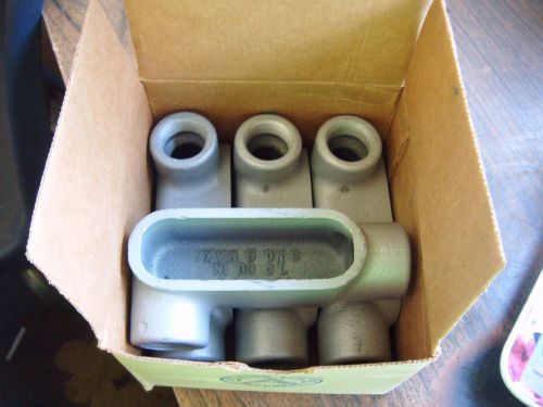 New appleton electric lot of 4 3/4&#034; conduit body grayloy lr27 for sale