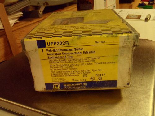 Sq D.. #UFP222R..Pull-Out Disconnect Switch 60A Non-Fusible (NEW)