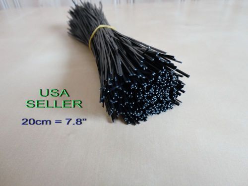 200 pcs 20cm Plastic Twist Ties Steel Core for Gardening USB Charging Cable Wire