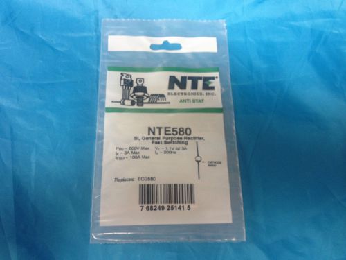 NTE / NTE580 - Si, General Purpose Rectifier, Fast Switching - Replaces: ECG580