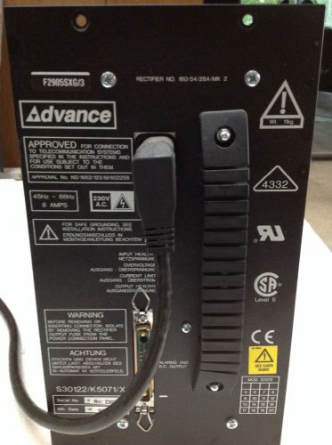 Advance F2905SXG/3 Power CRU Charging Rectifier Unit S30122/K5071/X 240V 8A