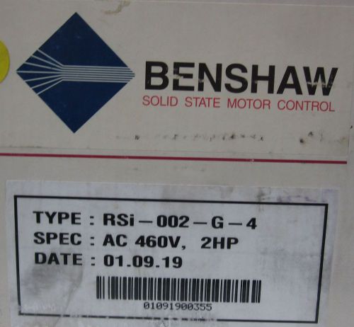 Benshaw RSI-002-G-4 AC Variable Speed Drive Uni-Torque Motor Control NEW NIB