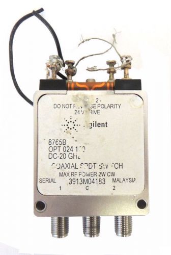 HP Agilent 8765B Coaxial SPDT Switch DC-20 GHz RF Microwave SMA Opt 24