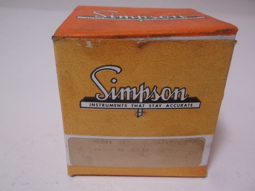 SIMPSON SK525-626 VOLTAGE METER 0-300 VOLTS *NEW IN A BOX*
