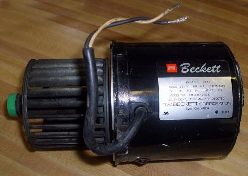 Beckett Motor Part # 2456 Model SA55GYKPA-5733 TESTED - with Fan + Coupling