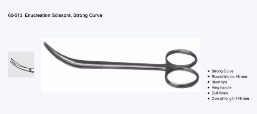 O3461 Enucleation Scissors, Strong Curve Ophthalmic Instrument