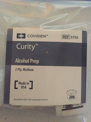 Covidien Curity Alcohol Prep Pad, Medium, Sterile, 230 count BAG,N-5750-BOX