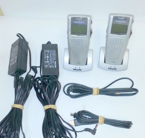 Lot of 2  philips 9350 pocket digital dictation voice recorder  (lfh-9350) ##5 for sale