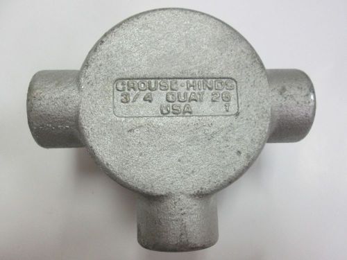 CROUSE HINDS CONDUIT OUTLEX BOX WITH COVER GUAT 26, 3/4&#034; HUB