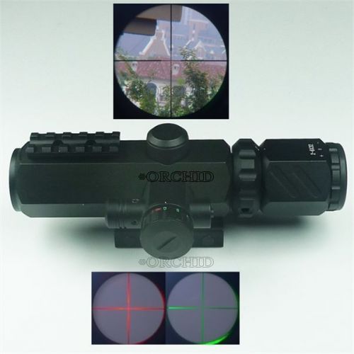 Red Laser Beam 2-6x Zoom 20mm Mount Scopes 10 Level Reflex Cross Reticle