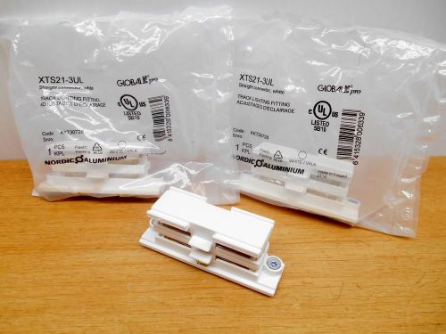 (3) GLOBAL TRAC PRO XTS21 XTS21-3UL STRAIGHT CONNECTOR, 3 CIRCUIT, WHITE, NEW